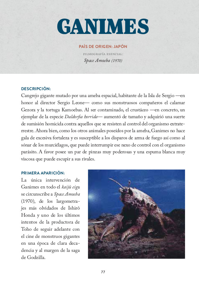 MONSTRUOS GIGANTES DEL CINE JAPONÉS. GUÍA DE KAIJÚ